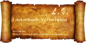 Lautenbach Vilhelmina névjegykártya